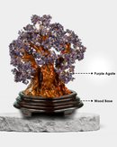 Amethyra Gemstone Bonsai Tree – Calm & Positive Energy Décor Peace & Spiritual Healing Symbol (16.5 Inch, 4.720 kg)